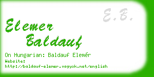 elemer baldauf business card